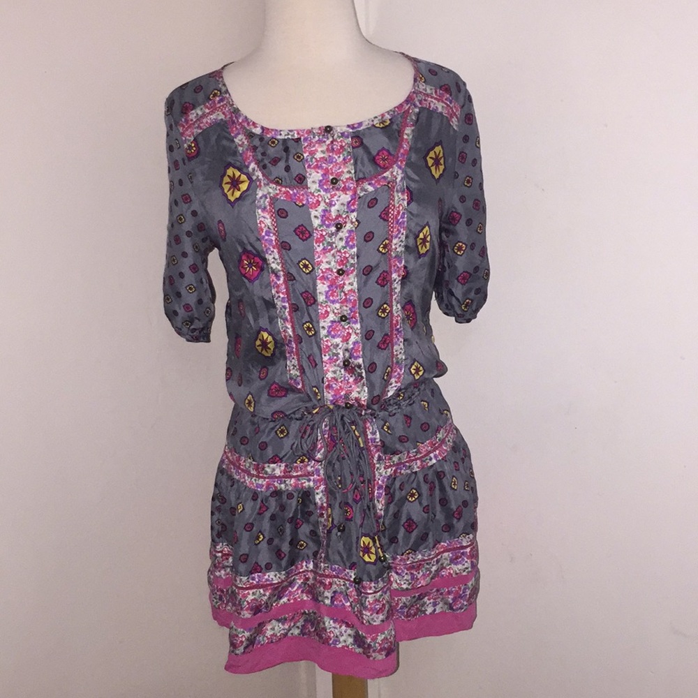 Peasant top floral dress